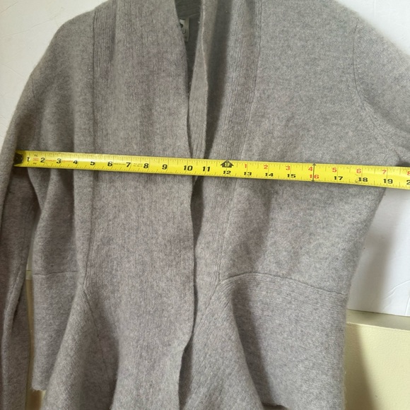 Rino Rossi Vintage New Cashmere Knit Sweater Shawl Collar Ribbed Flare Peplum XL - Picture 15 of 16